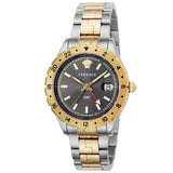 Versace Hellenyium GMT Black Dial Two Tone Steel Strap Watch for Men - V11040015 Authentic Buy Shop Now