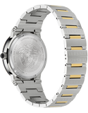 Versace Greca Logo Moonphase Black Dial Two Tone Steel Strap Watch for Men - VE7G00223 Authentic Buy Shop Now
