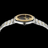 Versace Greca Logo Moonphase Black Dial Two Tone Steel Strap Watch for Men - VE7G00223 Authentic Buy Shop Now