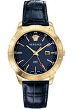 Versace Univers Navy Blue Dial Navy Blue Leather Strap Watch for Men - VEBK00318 Authentic Buy Shop Now