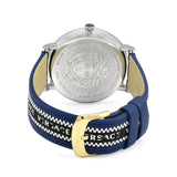 Versace V-Circle Black Dial Blue Leather Strap Watch for Men - VEBQ01419 Authentic Buy Shop Now