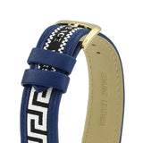 Versace V-Circle Black Dial Blue Leather Strap Watch for Men - VEBQ01419 Authentic Buy Shop Now