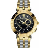 Versace V-Race Quartz Black Dial Gold Steel Strap Watch For Men - VEBV00519 Authentic Buy Shop Now