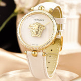 Versace Palazzo Empire White Dial White Leather Strap Watch for Women - VCO040017 Authentic Buy Shop Now