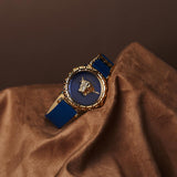 Versace Palazzo Empire Greca Quartz Blue Dial Blue Leather Strap Watch for Women - VEDV00219 Authentic Buy Shop Now