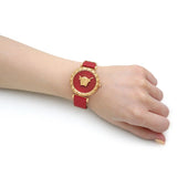 Versace Palazzo Empire Greca Red Dial Red Leather Strap Watch for Women - VEDV00319 Authentic Buy Shop Now