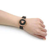 Versace Palazzo Empire Greca Black Dial Black Leather Strap Watch for Women - VEDV00719 Authentic Buy Shop Now