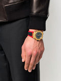 Versace Chain Reaction Quartz Black Dial Red & Black Rubber Strap Watch for Men - VEDY00319 Authentic Buy Shop Now