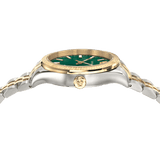 Versace Hellenyium Quartz Green Dial Two Tone Steel Strap Watch For Men - VEVI00620 Authentic Buy Shop Now