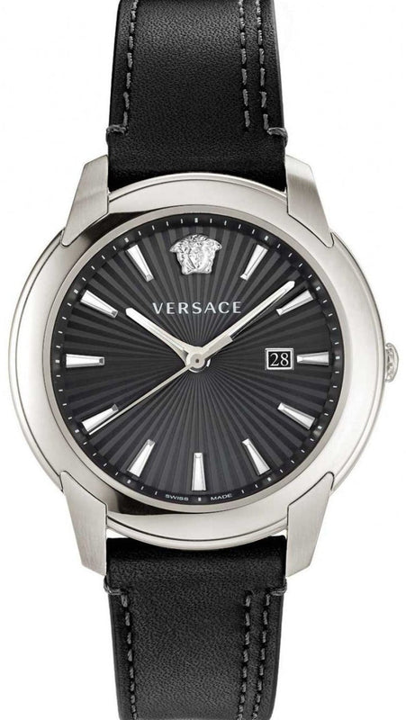 Versace V Urban Black Dial Black Leather Strap Watch for Men - VELQ00119 Authentic Buy Shop Now