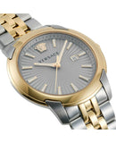 Versace V-Urban Quartz Silver Dial Two Tone Steel Strap Watch for Men - VELQ00519 Authentic Buy Shop Now