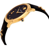 Versace Audrey Quartz Black Dial Black Leather Strap Watch for Women - VELR00319 Authentic Buy Shop Now