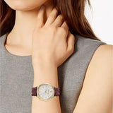 Versace V-Twist Silver Dial Red Leather Strap Watch for for Women - VELS00519 Authentic Buy Shop Now