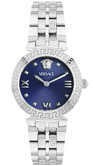 Versace Daphnis Analog Blue Dial Silver Steel Strap Watch for Women - VEOCA0124 Authentic Buy Shop Now