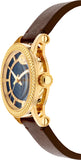 Versace Code Quartz Blue Dial Brown Leather Strap Watch For Men - VEPO00220 Authentic Buy Shop Now