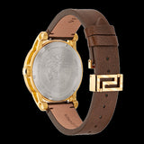 Versace Code Quartz Blue Dial Brown Leather Strap Watch For Men - VEPO00220 Authentic Buy Shop Now