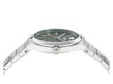 Versace V-Auria Quartz Green Dial Silver Steel Strap Watch for Men - VE0F00125 Authentic Buy Shop Now