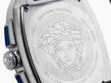 Versace Dominus Chronograph Blue Dial Silver Steel Strap Watch For Men - VE6H00423 Authentic Buy Shop Now