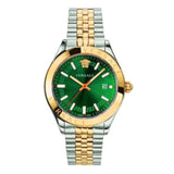 Versace Hellenium Green Dial Two Tone Steel Strap Watch for Men - VEVK00620 Authentic Buy Shop Now