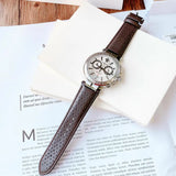 Versace Aion Chronograph White Dial Brown Leather Strap Watch for Men - VBR010017 Authentic Buy Shop Now