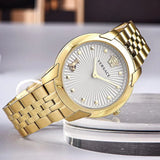 Versace Audrey Quartz Grey Dial Gold Steel Strap Watch for Women - VELR00719 Authentic Buy Shop Now