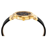 Versace Greca Black Dial Black Leather Strap Watch for Women - VEVH00320 Authentic Buy Shop Now