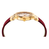 Versace Greca Silver Dial Red Leather Strap Watch for Women - VEVH00420 Authentic Buy Shop Now