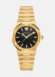 Versace Greca Black Dial Gold Steel Strap Watch for Women - VEVH00820 Authentic Buy Shop Now