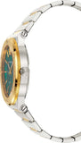 Versace Hellenyium Quartz Green Dial Silver Steel Strap Watch For Men - VEVK00420 Authentic Buy Shop Now