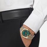Versace V-Urban Green Dial Two Tone Steel Strap Watch for Men - VELQ00619 Authentic Buy Shop Now