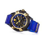 Versace Icon Active Chronograph Black Dial Blue Rubber Strap Watch For Men VEZ700521 Authentic Buy Shop Now