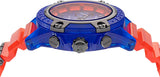 Versace Icon Active Chronograph Quartz Blue Dial Orange Rubber Strap Watch For Men - VEZ700922 Authentic Buy Shop Now