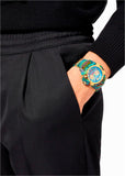 Versace Icon Active Chronograph Blue Dial Green Rubber Strap Watch For Men - VEZ701322 Authentic Buy Shop Now