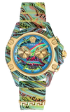 Versace Icon Active Chronograph Blue Dial Green Rubber Strap Watch For Men - VEZ701322 Authentic Buy Shop Now