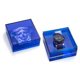 Versace Icon Active Chronograph Black Dial Purple Rubber Strap Watch For Men - VEZ701423 Authentic Buy Shop Now