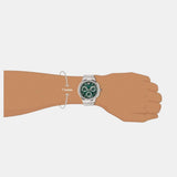Versace Grace Chronograph Quartz Green Dial Silver Steel Strap Watch For Men - VEZ900121 Authentic Buy Shop Now