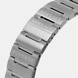 Versace Greca Quartz Blue Dial Silver Steel Strap Watch For Men - VEZ900221 Authentic Buy Shop Now