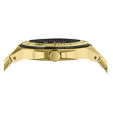 Versace Chain Reaction Quartz Black Dial Two Tone Steel Strap Watch for Men - VEDY00619 Authentic Buy Shop Now