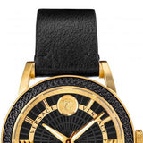Versace Code Quartz Black Dial Black Leather Strap Watch For Men - VEPO00320 Authentic Buy Shop Now