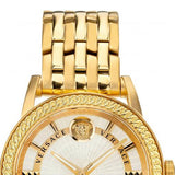 Versace Code Quartz Silver Dial Gold Steel Strap Watch For Men - VEPO00420 Authentic Buy Shop Now