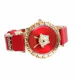 Versace Palazzo Empire Greca Red Dial Red Leather Strap Watch for Women - VEDV00319 Authentic Buy Shop Now