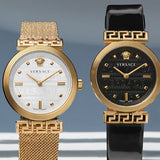 Versace Meander Greca White Dial Gold Mesh Bracelet Watch for Women - VELW00820 Authentic Buy Shop Now