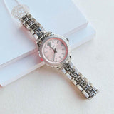 Versace Hellenyium Pink Dial Silver Steel Strap Watch for Women - V12010015 Authentic Buy Shop Now