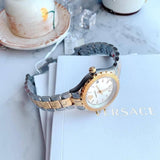 Versace Hellenyium Silver Dial Two Tone Steel Strap Watch for Women - V12030015 Authentic Buy Shop Now