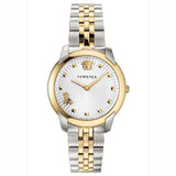 Versace V-Urban Quartz Silver Dial Two Tone Steel Strap Watch for Men - VELQ00519 Authentic Buy Shop Now