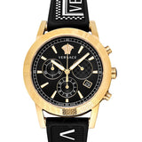 Versace Sports Tech Chronograph Black Dial Black Rubber Strap Watch for Men - VELT00119 Authentic Buy Shop Now