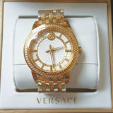Versace Code Quartz Silver Dial Gold Steel Strap Watch For Men - VEPO00420 Authentic Buy Shop Now