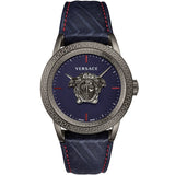 Versace Palazzo Empire Blue Dial Blue Leather Strap Watch for Men - VERD00118 Authentic Buy Shop Now