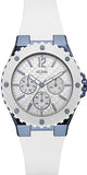 Guess Overdrive Chronograph White Dial White Rubber Strap Watch for Women - W0149L6 Authentic Buy Shop Now