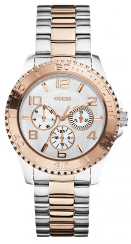 Guess BFF Multifunction Silver Dial Two Tone Steel Strap Watch for Women - W0231L5 Authentic Buy Shop Now